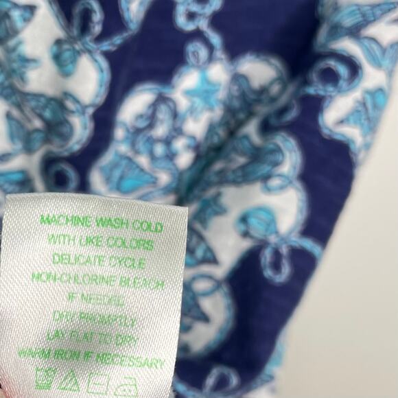 Lilly Pulitzer Sz S Shells Mermaid Blue Somerset Mini Dress in Hey Sailor Print - Picture 7 of 9